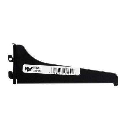 KNAPE & VOGT Bracket Shelf 6" Black 180 BLK 6